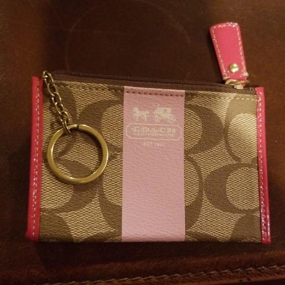 Coach "C" Mini Wallet with Bag Charm Ring - Picture 3 of 6
